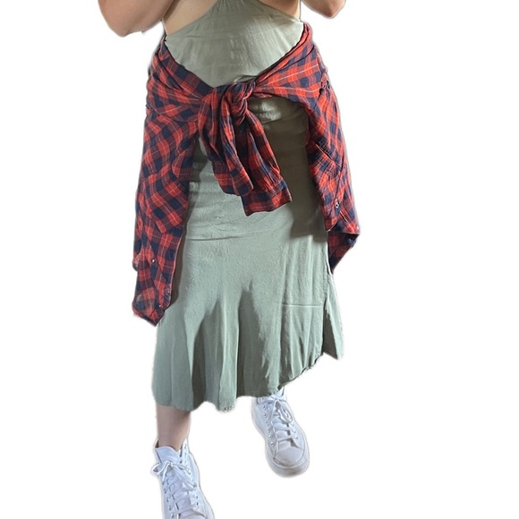 Mable cocktail dress Cutout Maxi Midi Mermaid Cami Dress Green strappy backless - Picture 3 of 4